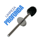 Ver imagem 4 de Escova Sanitária Branca Inox com Suporte Tampa Higiênica 38,3 Cm