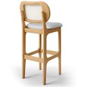 Ver mais imagens de Kit 03 Banquetas Altas para Cozinha Bancada Sala Tela Betta Fixa L02 Linho Cinza - Lyam Lyam Decor