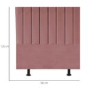 Ver imagem 3 de Cabeceira Estofada Cama Box Solteiro 90 Cm Karla Veludo:rosê