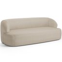 Ver imagem 1 de Sofá 3 Lugares Curvo Orgânico para Sala Living 180cm Barolo L06 Linho Bege Escuro - Lyam Decor