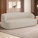 Ver imagem 2 de Sofá 3 Lugares Curvo Orgânico para Sala Living 180cm Barolo L06 Linho Bege Escuro - Lyam Decor