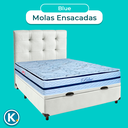 Ver imagem 4 de Kit Cabeceira + Cama Box Bau + Colchão Casal Molas Ensacadas Blue Paropas