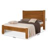 Cama De Madeira Maciça De Casal Castanho - 4