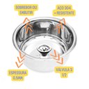 Ver imagem 3 de 1 Unid. Cuba para Armários e Móveis Hospitalares Clínicos - 30x15cm