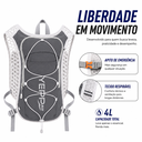 Ver imagem 2 de Mochila Colete Esporte Hidratação 4L Corrida Trilha Ciclismo:Cinza