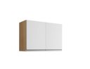 Ver imagem 3 de Armário Suspenso Aéreo Cozinha Andreia 80cm - Amêndoa/branco