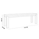 Ver imagem 6 de Banco de Madeira Maciça para Cozinha Varanda Hall 150cm Dunia F06 Rústico Claro - Lyam Decor