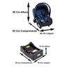 Bebe Conforto Burigotto Touring X Mesclado Azul com Base - 3