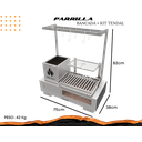 Ver imagem 2 de Churrasqueira Hotbox Parrilla - Grelha Argentina - Bancada + Kit Tendal