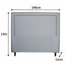 Ver imagem 3 de Cabeceira para Cama de Casal Isadora Linho Cinza Idf Decor