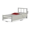 Cama De Solteiro De Ferro Tubular Prata - 4