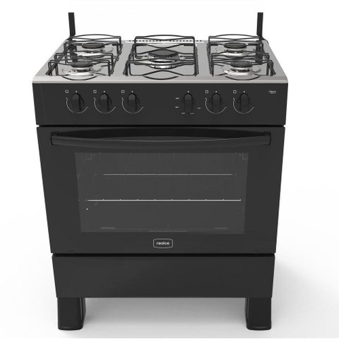 Fogão 5 Bocas A Gás Realce Bivolt Cr202 Preto Preto 127/220