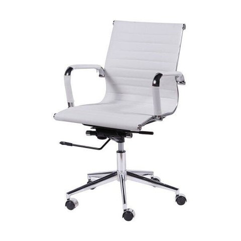 Cadeira de Escritório Eames Esteirinha Baixa Branca