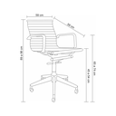 Ver imagem 4 de Cadeira de Escritório Eames Esteirinha Baixa Branca
