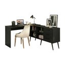 Ver imagem 2 de Mesa de Escritório em L com 3 Gavetas Porto Multimóveis Mp6046 Preto