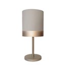 Ver imagem 1 de Abajur Quarto Alumínio Cor Bronze Cúpula Cinza 20x43