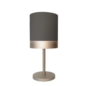 Abajur Quarto Alumínio Cor Bronze Cúpula Preto 20x43