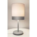 Ver imagem 2 de Abajur Quarto Alumínio Cor Prata Cúpula Cáqui 20x43