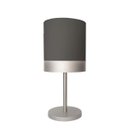 Ver imagem 1 de Abajur Quarto Alumínio Cor Prata Cúpula Preto 20x43