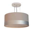 Ver imagem 1 de Lustre Pendente Cúpula Cinza com Detalhe Prata 50x25 3E27