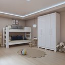 Ver imagem 1 de Quarto Infantil Completo Théo com Guarda-Roupa e Beliche Tigus Baby
