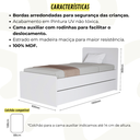 Ver imagem 4 de Bicama Solteiro Bibox Cama com Auxiliar com Colchões D33 Premium Cor:branco