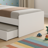 Bicama Solteiro Bibox Cama com Auxiliar com Colchões D33 Premium Cor:branco - 3