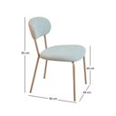 Ver imagem 2 de Kit 2 Cadeiras Jantar Moderna Design Lançamento:azul/champagne