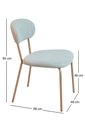 Ver imagem 2 de Kit 2 Cadeiras Jantar Moderna Design Lançamento:azul/champagne