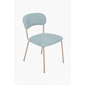 Kit 2 Cadeiras Jantar Moderna Design Lançamento:azul/champagne