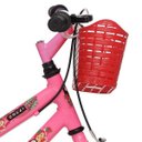 Ver imagem 3 de Bicicleta Colli Moranguinho Aro 16 com Cestinha e Freio V-Brake - Rosa/Vermelho