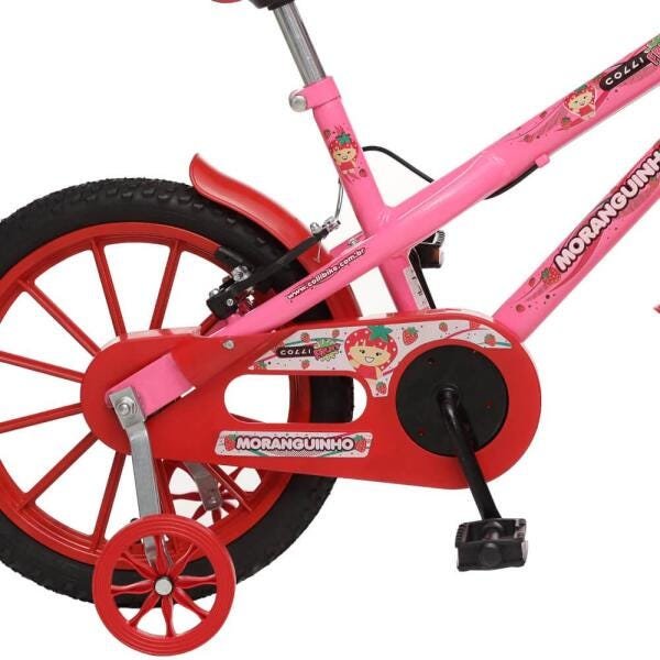 Bicicleta Colli Moranguinho Aro 16 com Cestinha e Freio V-Brake - Rosa ...