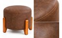 Ver imagem 4 de Kit 2 Puff Thor Sala Quarto C. Renassi Courissimo Linha Luxo Couríssimo Marrom