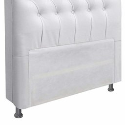 Cabeceira Dama 1,95cm Cama Box King Size Corino Branco - 2