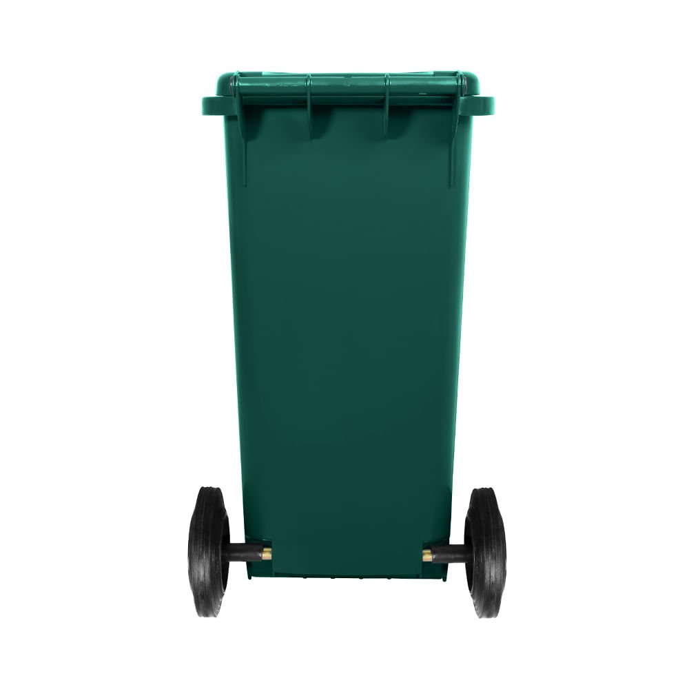 Lixeira 120 litros roda de 200mm - Lar Plásticos - Verde - 2