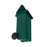 Lixeira 120 litros roda de 200mm - Lar Plásticos - Verde - 4