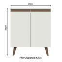 Ver imagem 5 de Balcão Reims 70cm 2 Portas Branco Madesa