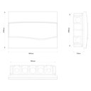 Ver imagem 2 de Quadro de Distribuição de Embutir 12 Din ou 8 Nema Tramontina com Porta Branca Tramontina