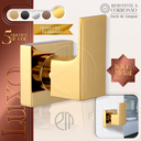 Ver imagem 4 de Kit Acabamento Descarga Hydra Padrão Deca e Docol + 2 Registro Chuveiro Dourado Brilhante Alavanca M