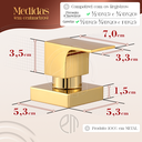 Ver imagem 3 de Kit Acabamento Descarga Hydra Padrão Deca e Docol + 2 Registro Chuveiro Dourado Brilhante Alavanca M