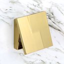 Ver imagem 6 de Kit Acabamento Descarga Hydra Padrão Deca e Docol + 2 Registro Chuveiro Dourado Brilhante Alavanca M