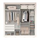 Ver imagem 2 de Guarda Roupa Casal com Espelho 2 Portas Deslizantes 3 Gavetas 100% Mdf Nicole Plus Branco Acp Móv