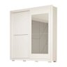 Guarda Roupa Casal com Espelho 2 Portas Deslizantes 3 Gavetas 100% Mdf Nicole Plus Branco Acp Móv - 4