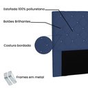 Ver imagem 3 de Cabeceira Queen 1,60m Tânia Suede Azul Marinho