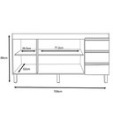 Ver imagem 4 de Balcão Gabinete para Pia Karen 159cm sem Tampo 3 Portas Branco - Abmaza Peternella