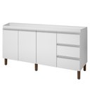 Ver imagem 1 de Balcão Gabinete para Pia Karen 159cm sem Tampo 3 Portas Branco - Abmaza Peternella