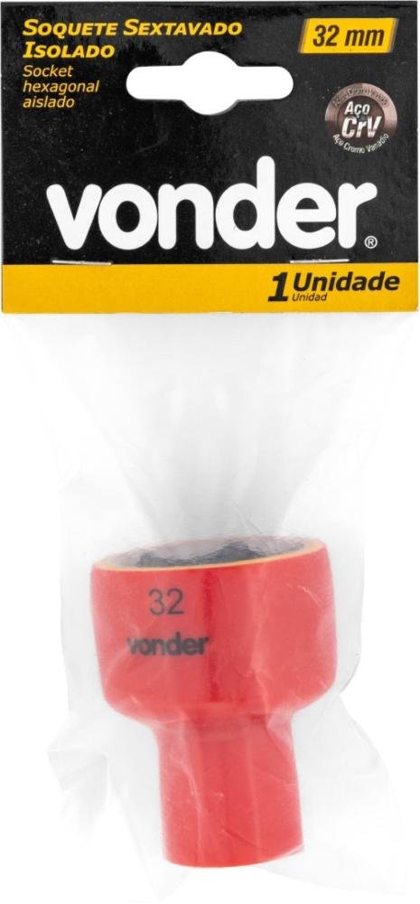 Soquete Isolado Sextavado Encaixe 1/2'' 32mm IEC60900 Vonder - 5