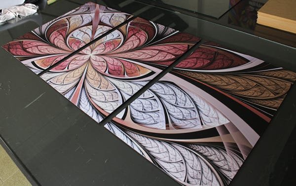 Quadro 3 Peças Art Mosaic Abstract Psychedelic Mandala - 2