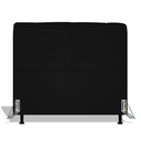 Ver imagem 1 de Cabeceira Estofada Topázio 140 cm Para Cama Box Quarto Casal Luxo MV Estofados Suede Preto