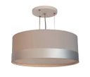 Ver imagem 1 de Lustre Pendente Cúpula Cinza com Detalhe Prata 40x15 2E27